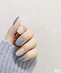 短指甲做出来也好看的莫兰迪色美甲,看起来高级还显手白