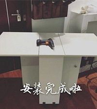 终于找到小户型的救星,打开可容纳8人吃饭,折叠后就是个小边几