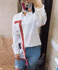 超级个性的衬衫,宽松版很遮身形,100斤上的妹子可以买