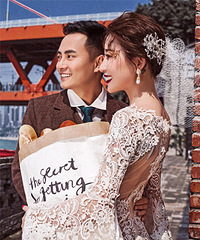 短发女孩穿上婚纱应该是什么样子?