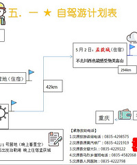 分享一个五一三天自驾游路线图