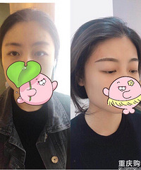 被同事纹的自然眉毛吸引,纹眉之后就可以碰水