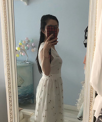 �Ƽ�����ѩ��ȹ��V��ܼ�Լ�������黨�ֲ�ʧ����