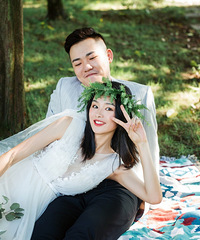 第二次拍婚纱照 ,这组日系户外婚纱好喜欢,大家都说我像陈怡蓉