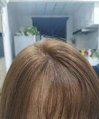 我用泡泡染发剂染的奶油浅咖色好美