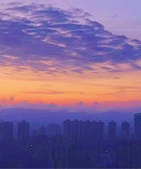 久违了的太阳,今天的朝霞好美哦!