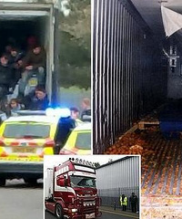 英货车发现39具遗体,均为中国人