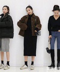 冬日必备羽绒服、针织裙、过膝靴!这样搭更有范