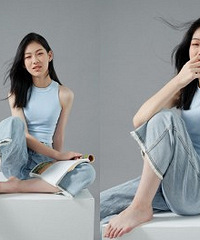 14岁的女儿,已经具有超模气质