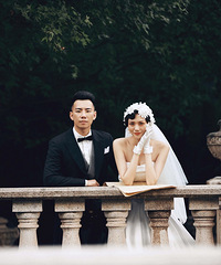 恋爱5年修成正果,复古风婚纱照超好看
