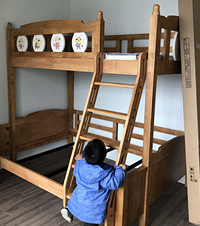 套内120现代轻奢进家具了,买到环保的儿童上下床