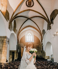 From Chongqing to Doha to Prague, we had a church wedding