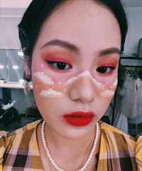 腮红云朵妆,仙气十足