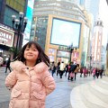 陪女儿坐轻轨逛解放碑