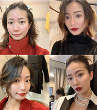 拍完婚纱照感受到化妆的魔力,简单的黑色毛衣拍出高级感