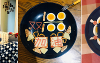 这个老爷子,会给娃的芭比做裙子,也会给娃做早餐