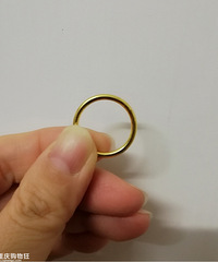 六福千足金素圈戒指,超级无敌好看,一定要盘它!