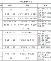 一起来晒在家课表,比比哪所学校安排更有特色