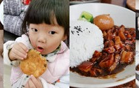自制葱油饼、卤肉饭、可乐鸡翅,娃儿吃得舔手指