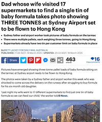 澳大利亚也买不到奶粉了,跑了17家超市才买到孩子所需的奶粉