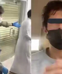 男子明知有新冠症状还乱吐口水