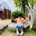 带娃去枫香湖耍滑梯