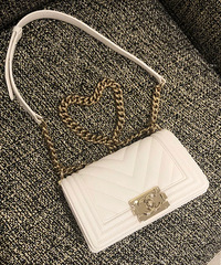 香奈儿白色leboy,看到实物真的挪不动道儿