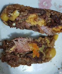 这家粽子好实在!肉超大坨板栗蛋黄也超好吃