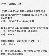 对比土豪42万开学套餐,我为娃儿开学花了7000多算什么水平