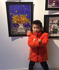 儿子的画参加了画展
