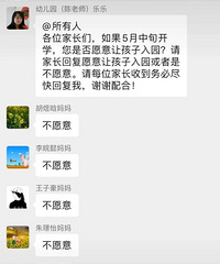 幼儿园要开学了,摸排本学期入园人数,家长的反应都很一致