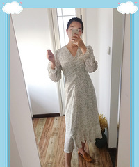 收腰显瘦的荷叶边连衣裙,穿上就变小女人了