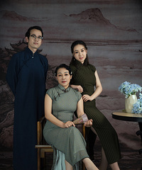 一次解决母女照和全家福,妈妈说这个造型有老佛爷的感觉
