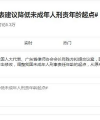 赞成!人大代表建议降低未成年人刑事责任年龄起点