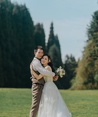 和老公恋爱长跑八年,一致决定去仙女山拍自然清新的婚纱照