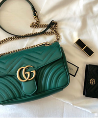下叉了Gucci Marmont绿色,美出天际呀!