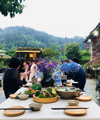 海拔1100米的户外趴体,真的黑安逸,凉快得很