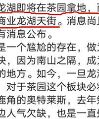 据路边社消息说,龙湖将在茶园打造茶园最大天街?猜猜在哪里