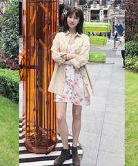 这个季节乱穿衣,硬挺的衬衣结合柔美的碎花,很舒服且不单调