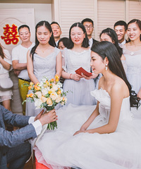 婚礼前居然面瘫了,还好婚礼的时候不是特别明显!
