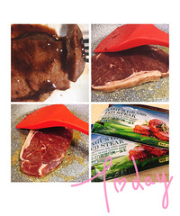 买到了便宜味道好的牛排,一家人都赞不绝口