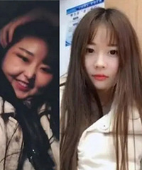 女生头发后面可以藏多少脸?这简直是变脸魔术,小脸秒变大脸