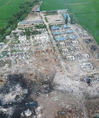 广汉一鞭炮厂爆炸后厂区被夷为平地
