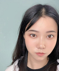 天生稀疏的高低眉,去纹了个雾眉,自然得就像扫了一层眉粉