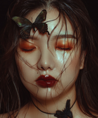为了拍某书上超火的同款写真,涂了满脸的橄榄油,效果出来超满意