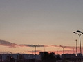 记录下班途中的夕阳
