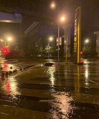 骑车路过这滩水被触电