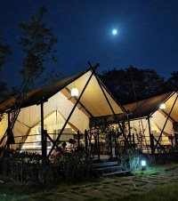 露营迷发现重庆宝藏露营地,200元住帐篷酒店,吃火锅看夕阳