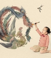 第一次尝试中国风,都说娃儿变得不一样了,古灵精怪好可爱