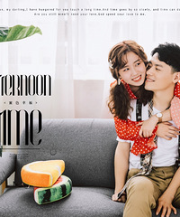 夏天的婚纱照就要有夏天的亚子,两个小朋友结婚了